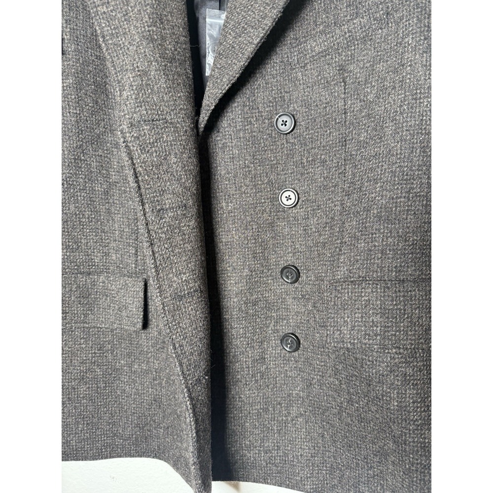 Ralph Lauren Denim & Supply Gray Tweed Wool Double Breasted Pea Coat Womens LG - Picture 3 of 11